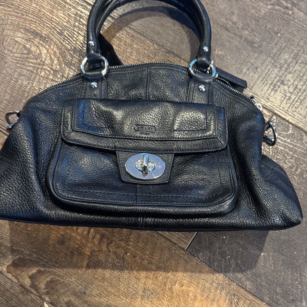 Coach Black Leather Satchel